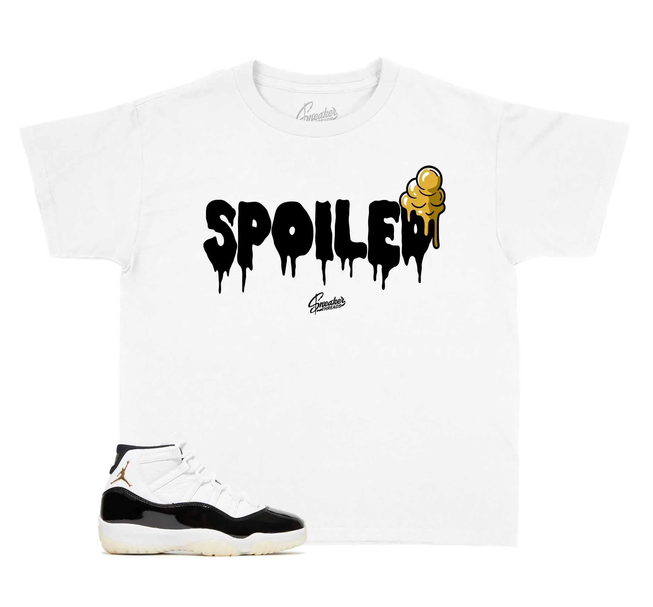 Kids Gratitude 11 Shirt - Spoiled - White