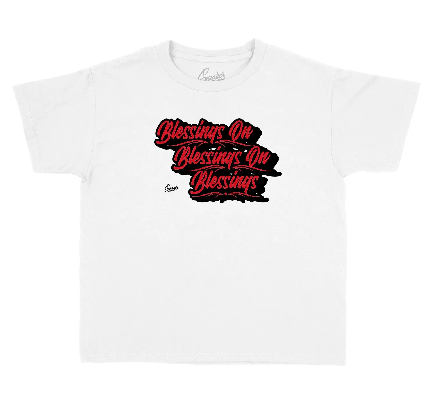 Kids Gym Red 9 Shirt - Blessings - White