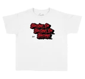 Kids Gym Red 9 Shirt - Blessings - White