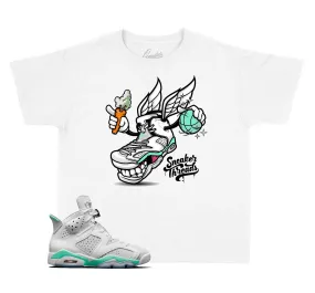 Kids Mint Foam 6 Shirt - Fly Kicks - White