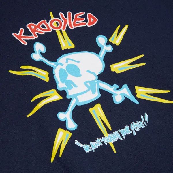 Krooked Style T-Shirt - Navy/Multi