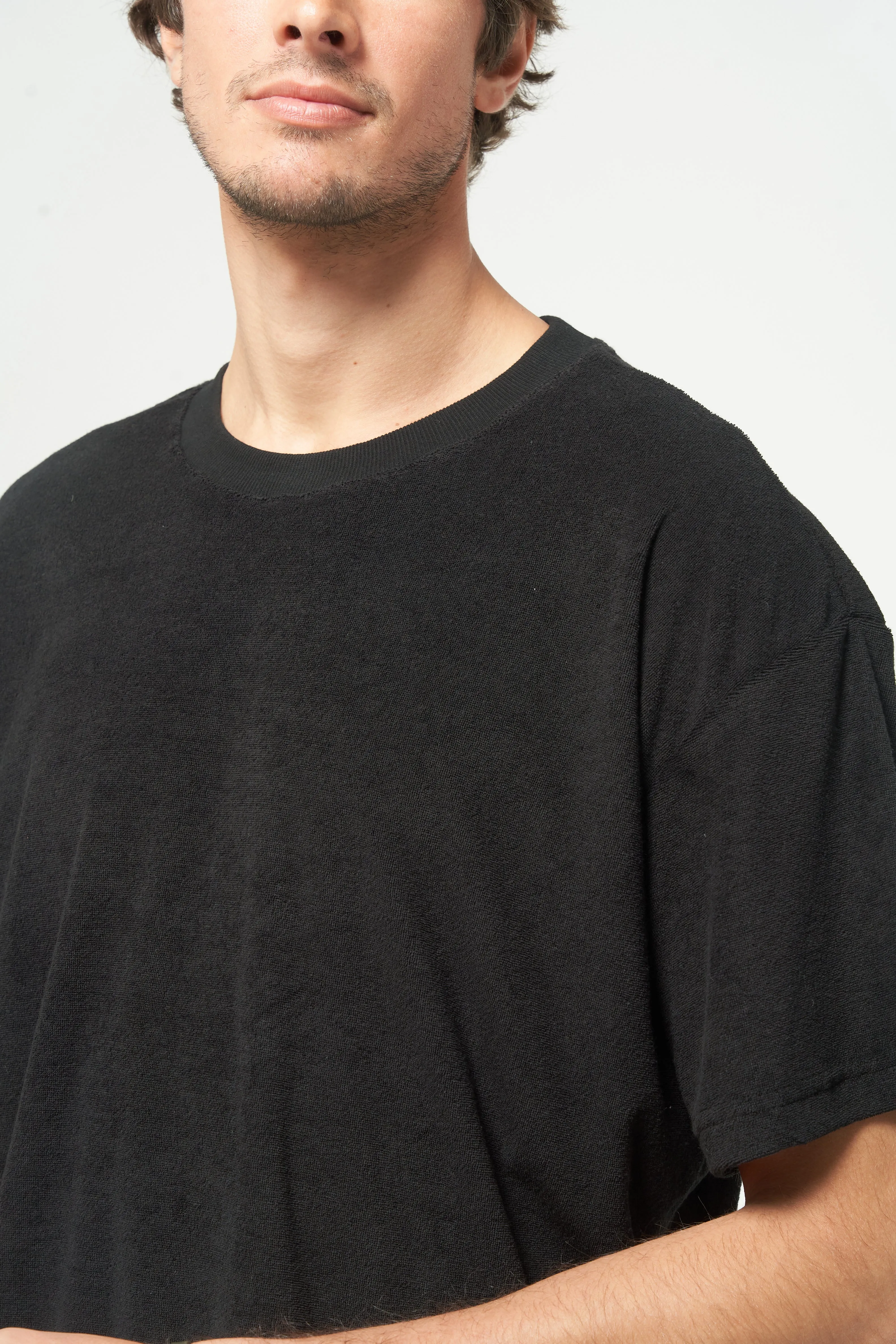 LENNOX TERRY TEE - BLACK