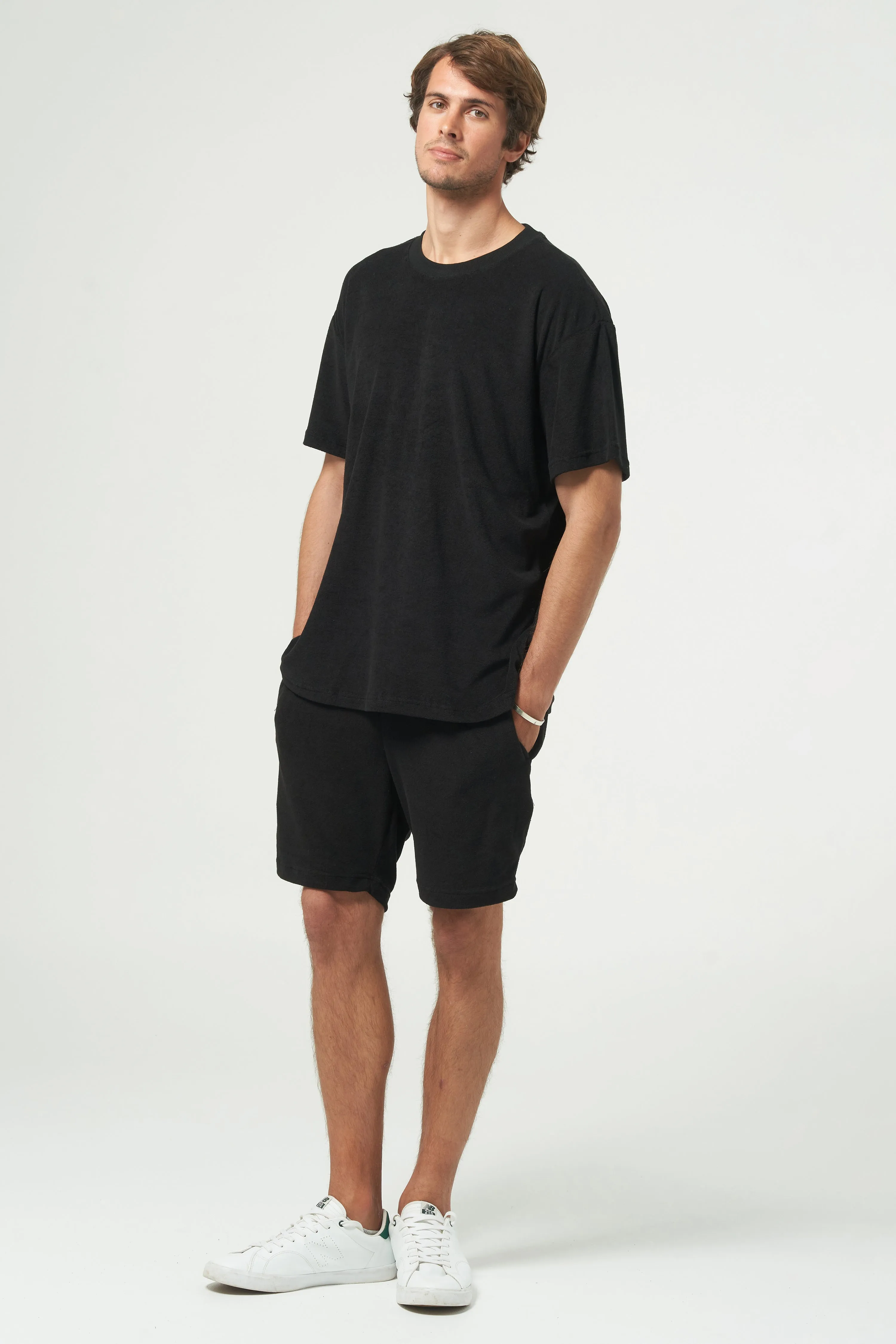 LENNOX TERRY TEE - BLACK