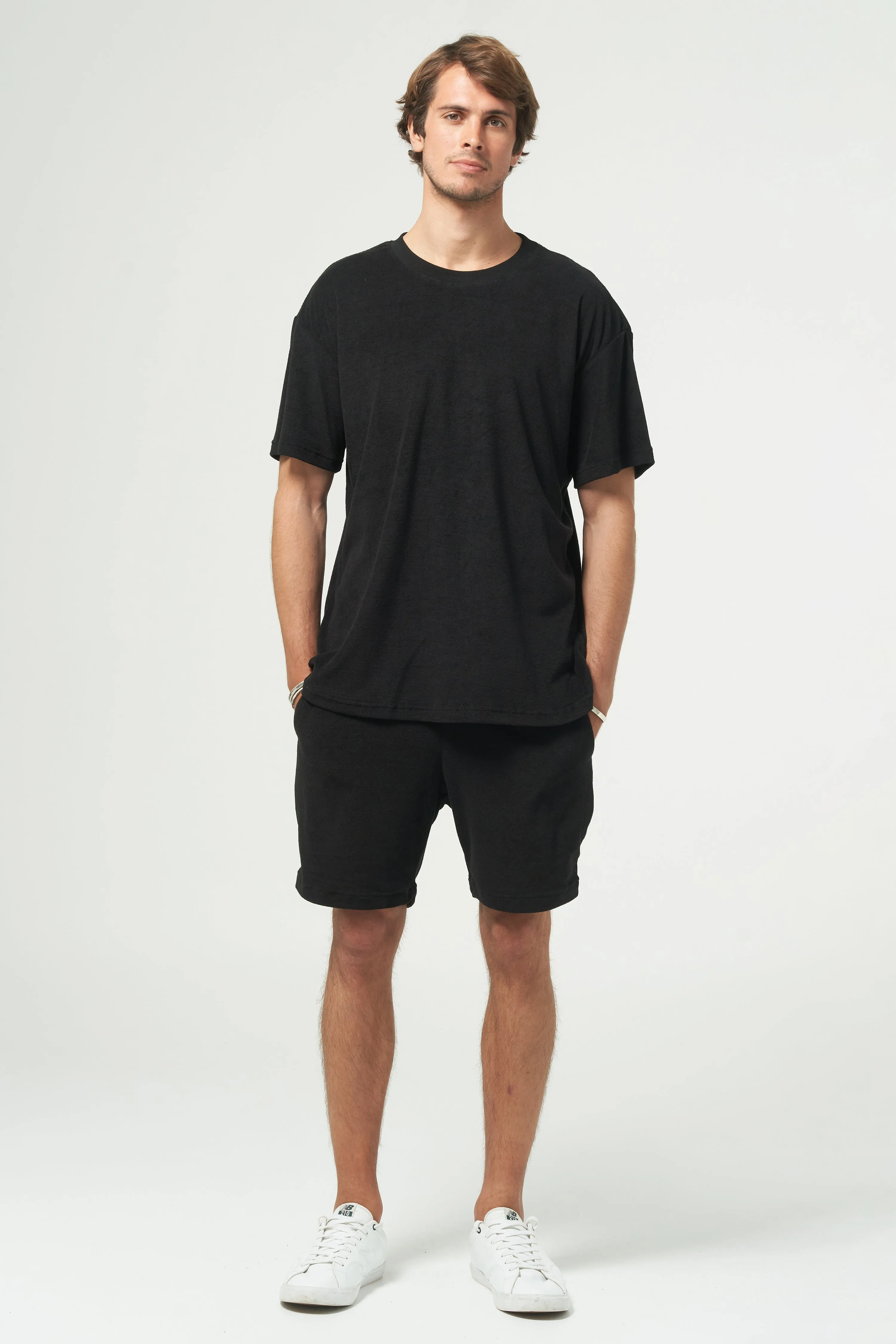 LENNOX TERRY TEE - BLACK