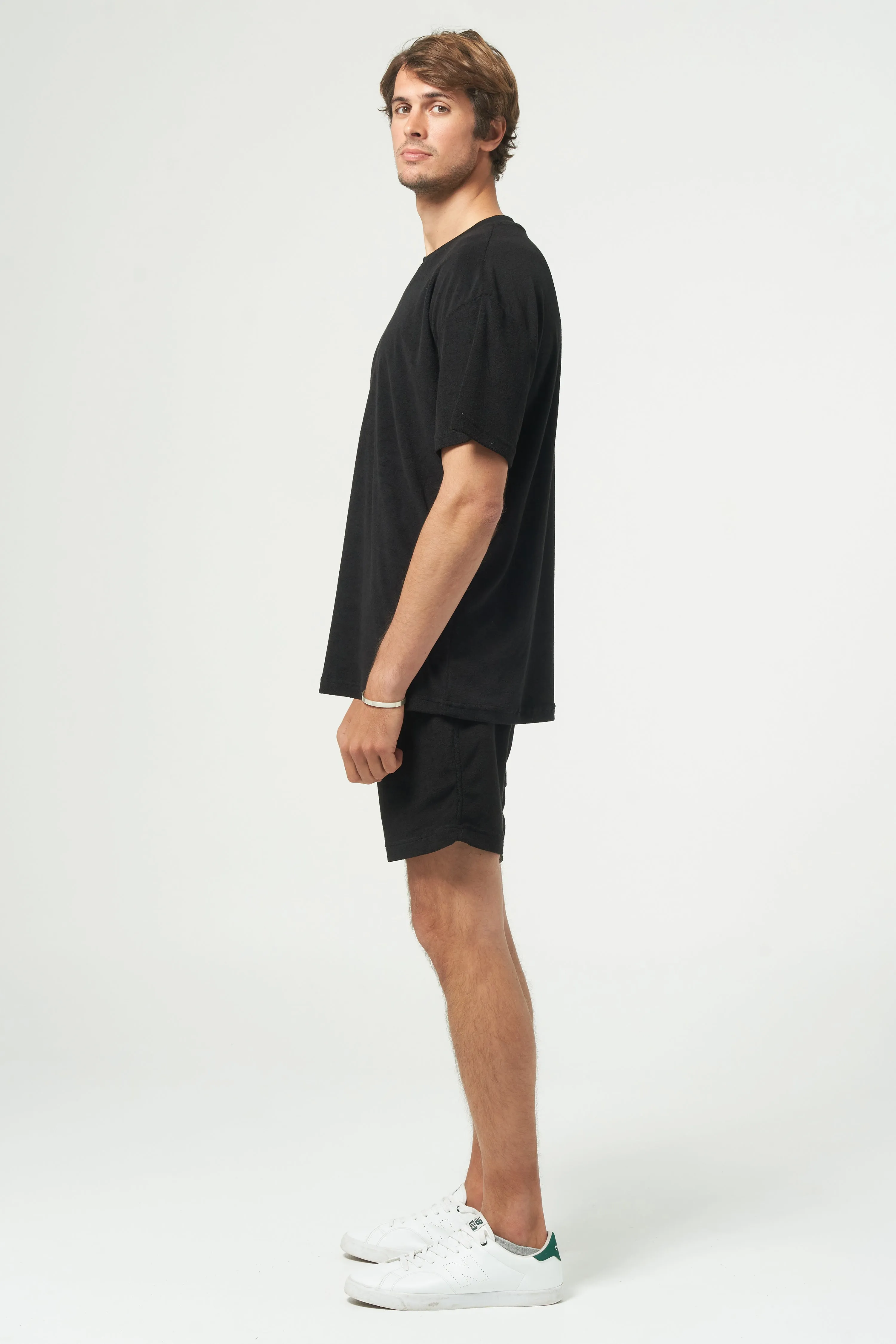 LENNOX TERRY TEE - BLACK