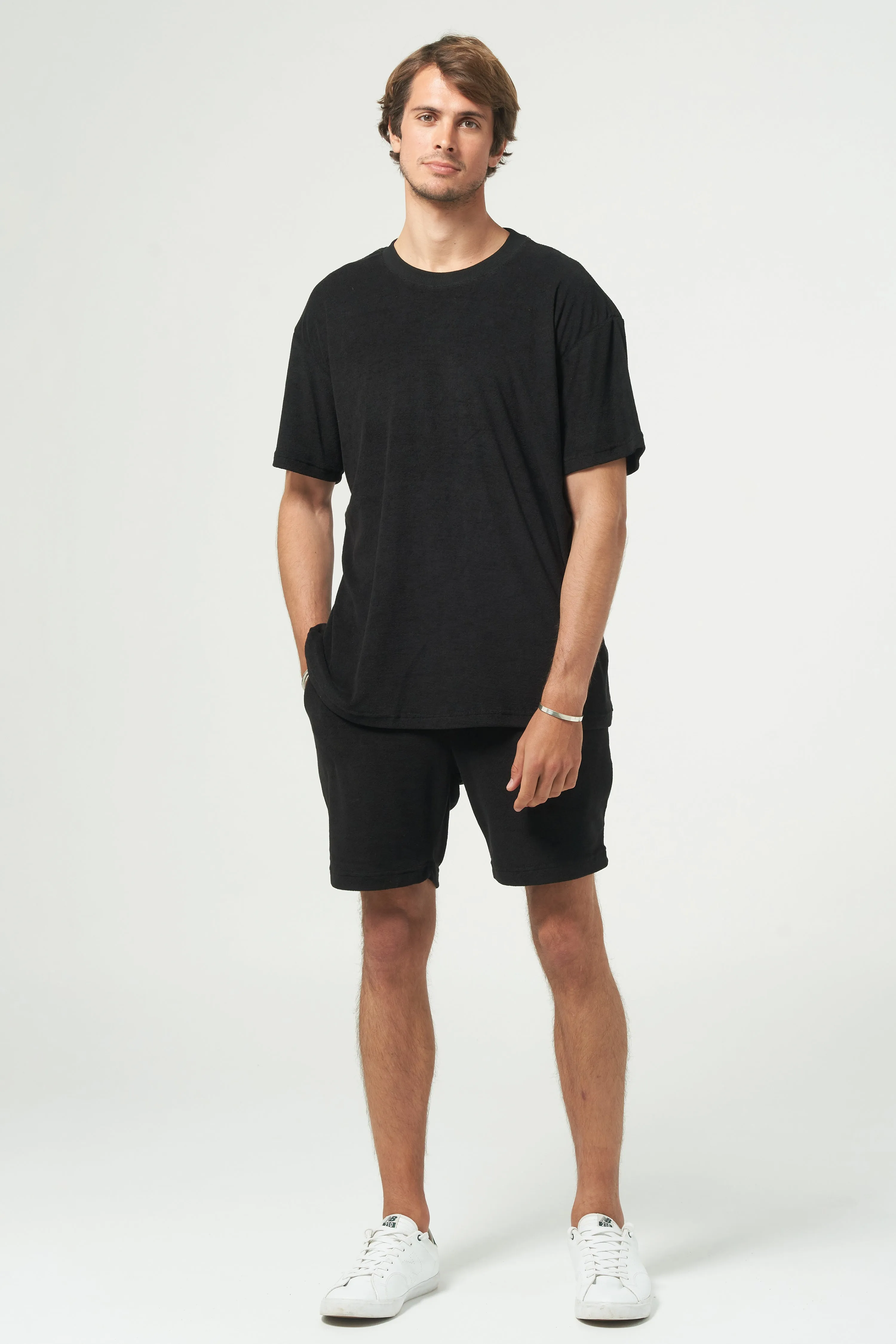 LENNOX TERRY TEE - BLACK