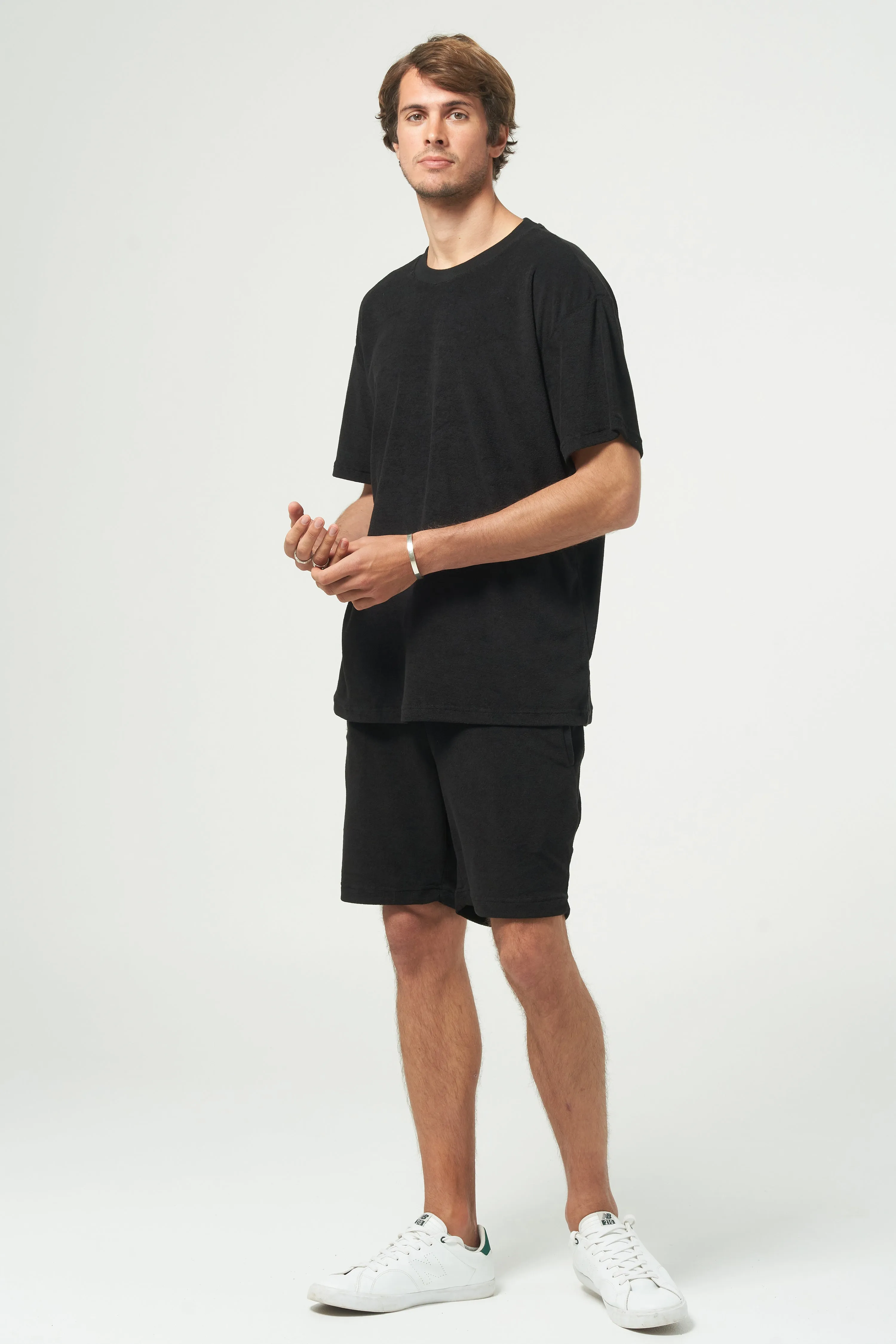 LENNOX TERRY TEE - BLACK