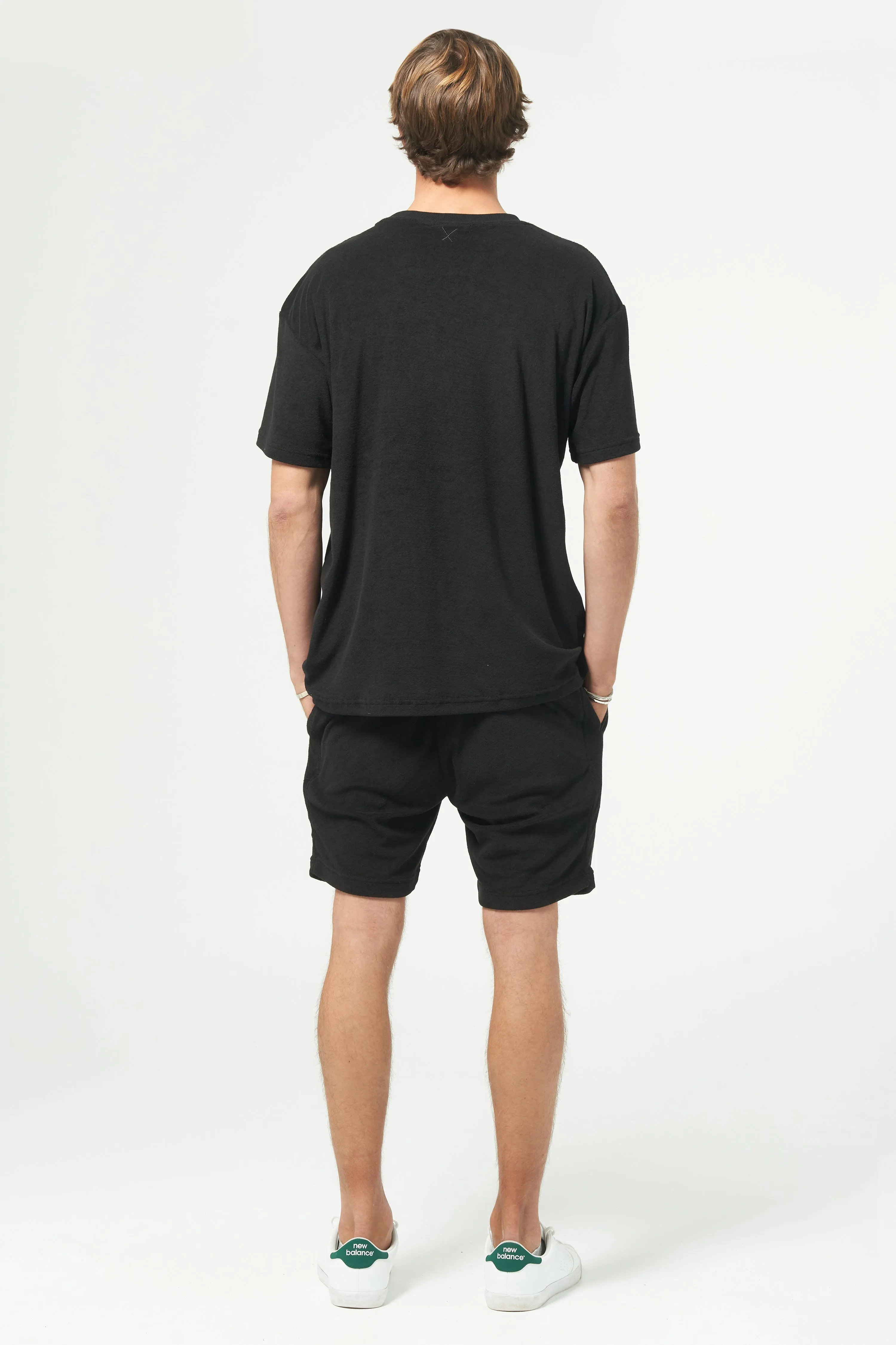 LENNOX TERRY TEE - BLACK