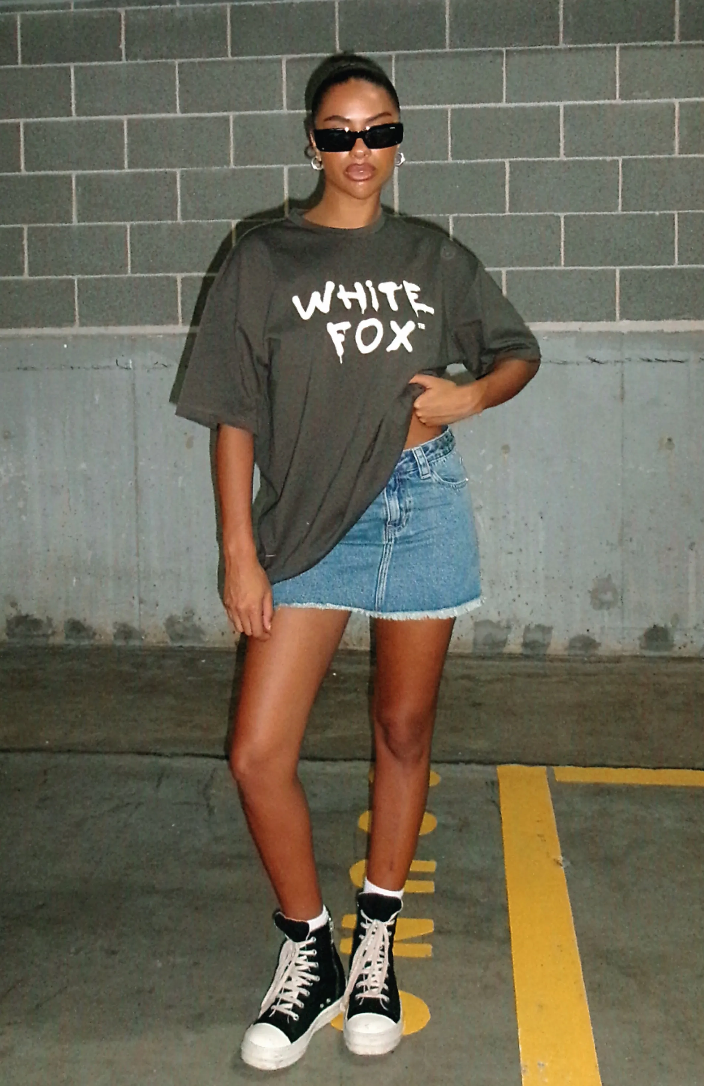 Let's Change It Up Oversized Tee Dark Charcoal