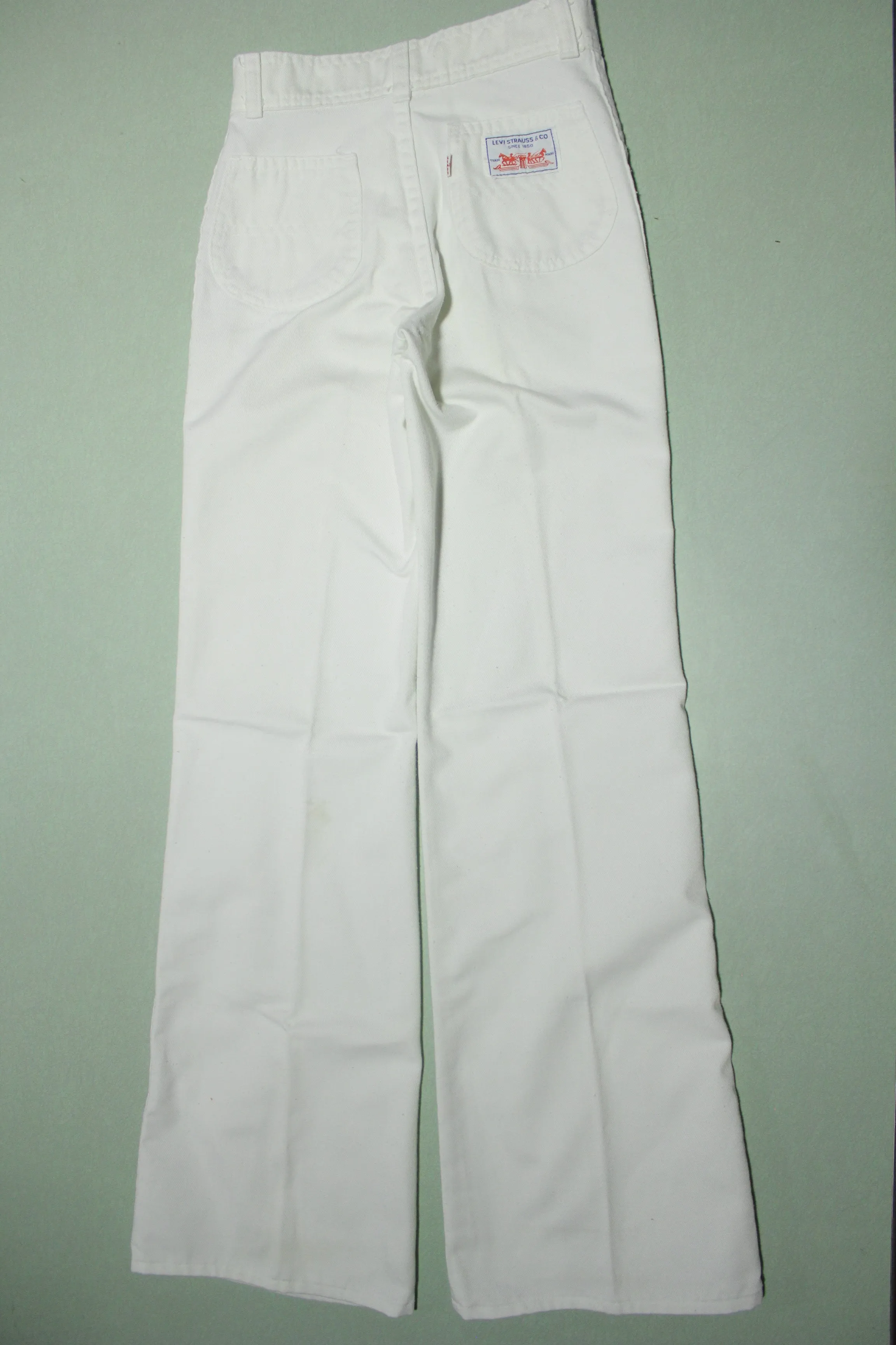 Levis Strauss Vintage 70's Big E Cocaine White Bell Bottom Disco Pants