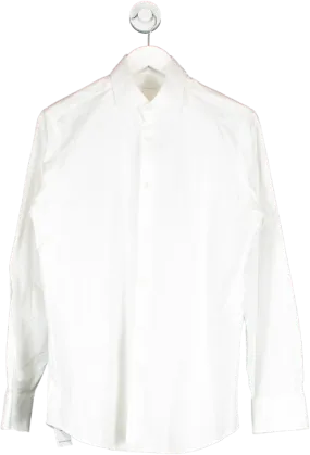 Massimo Dutti White Italian Fabric Cotton Shirt UK M