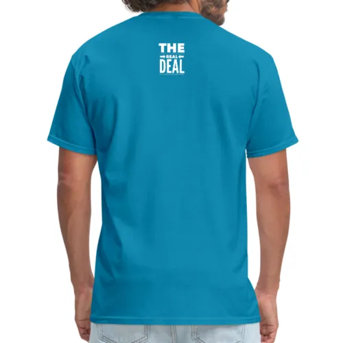 Mens T-Shirts, The Real Deal Graphic Text Style Shirt