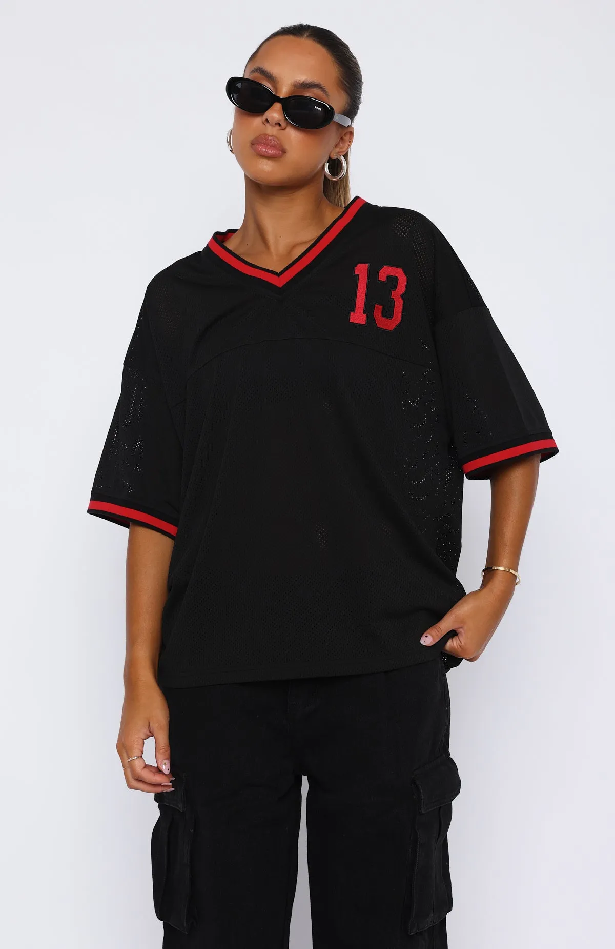 Moves To Make Oversized Sports Tee Black