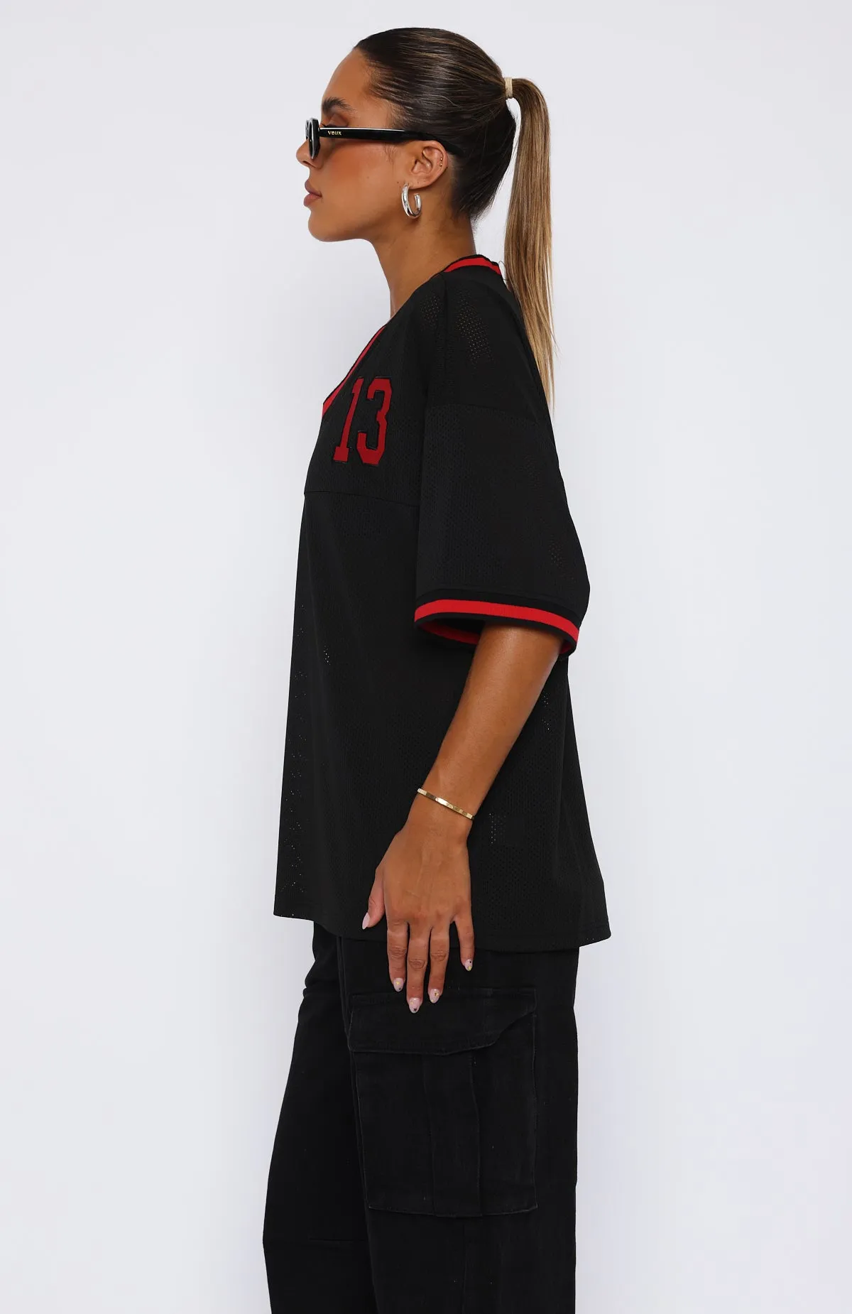 Moves To Make Oversized Sports Tee Black