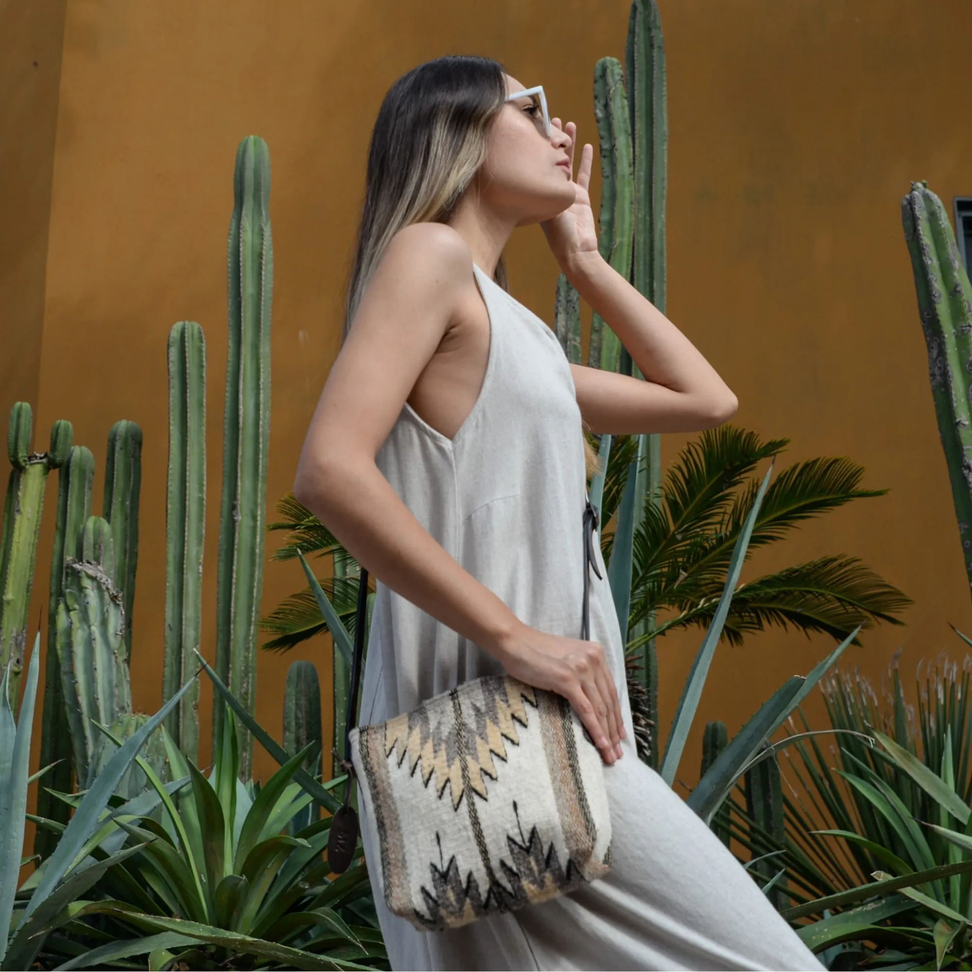 Natural Chevrons Crossbody