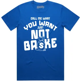 NOT BROKE : Royal Blue Sneaker Tees Shirt (white ink)