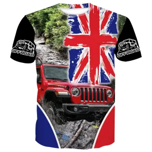 Off Road Jeep UK Flag - T-Shirt