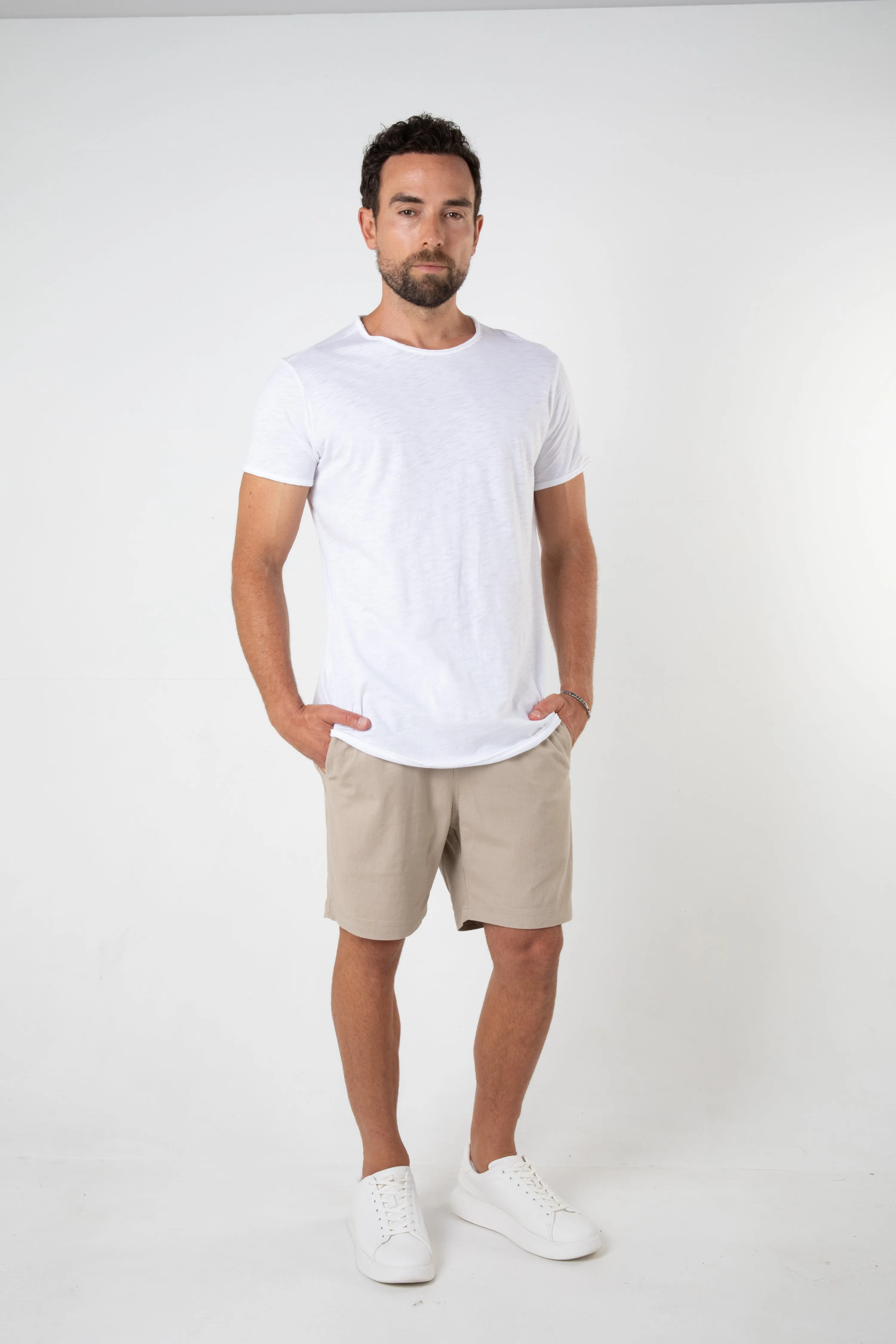 ORTEGA SLUB TEE - WHITE