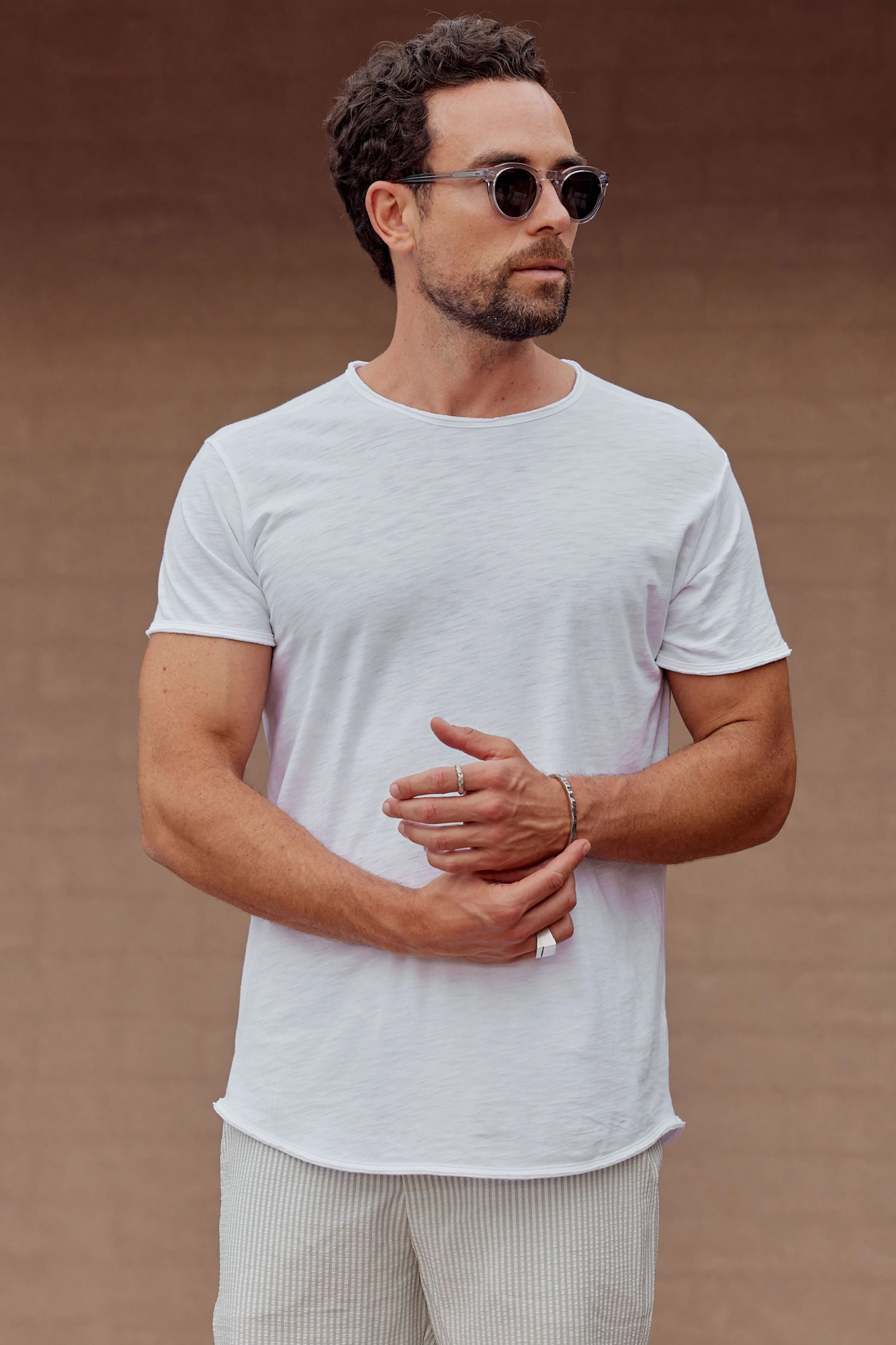 ORTEGA SLUB TEE - WHITE