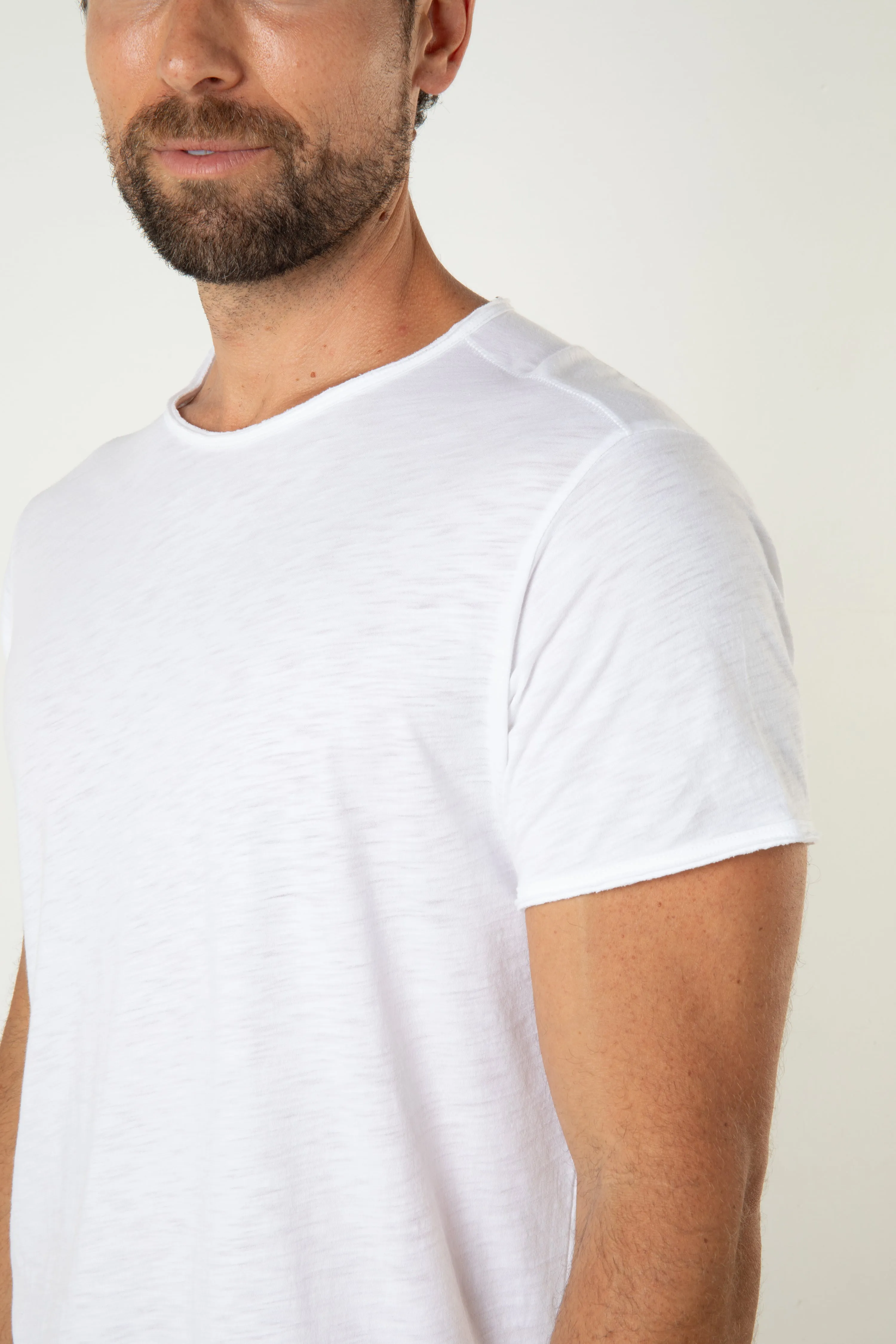 ORTEGA SLUB TEE - WHITE