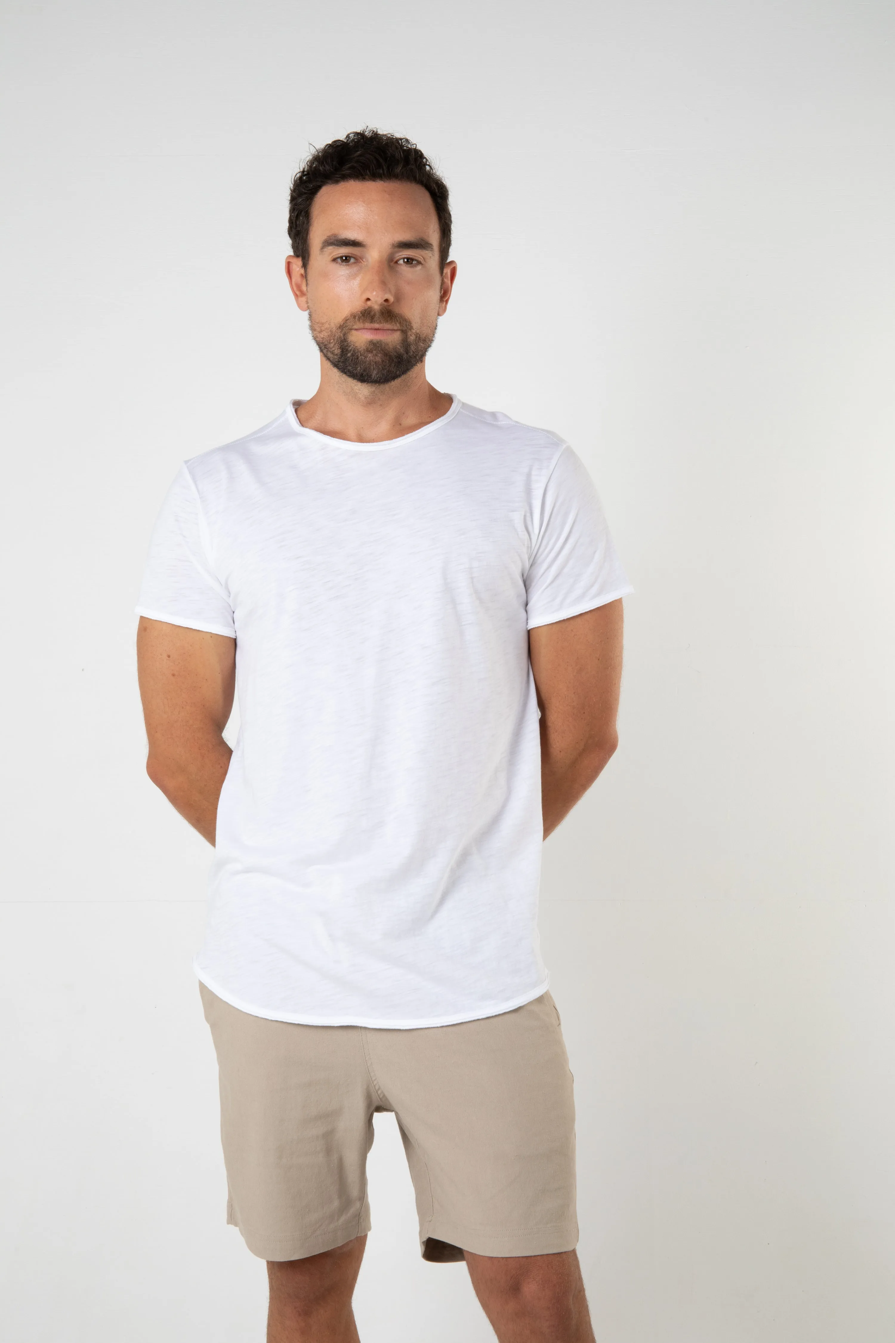 ORTEGA SLUB TEE - WHITE