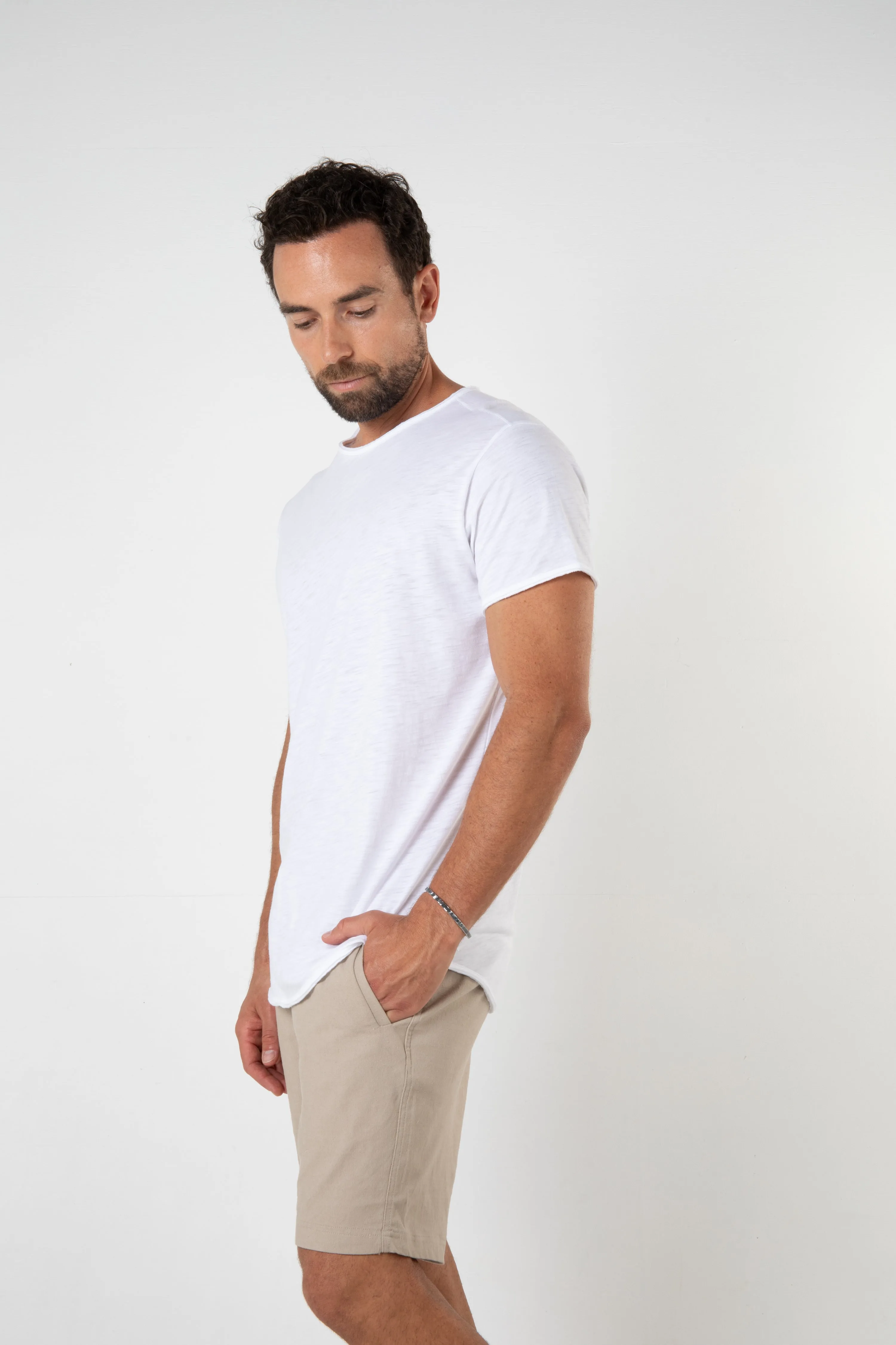 ORTEGA SLUB TEE - WHITE