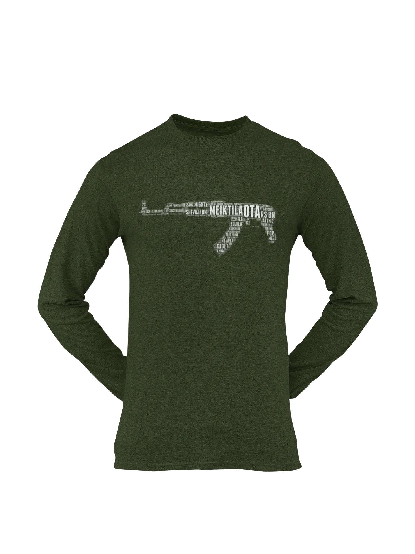 OTA T-shirt - Word Cloud Meiktila - AK-47 Folding Stock (Men)