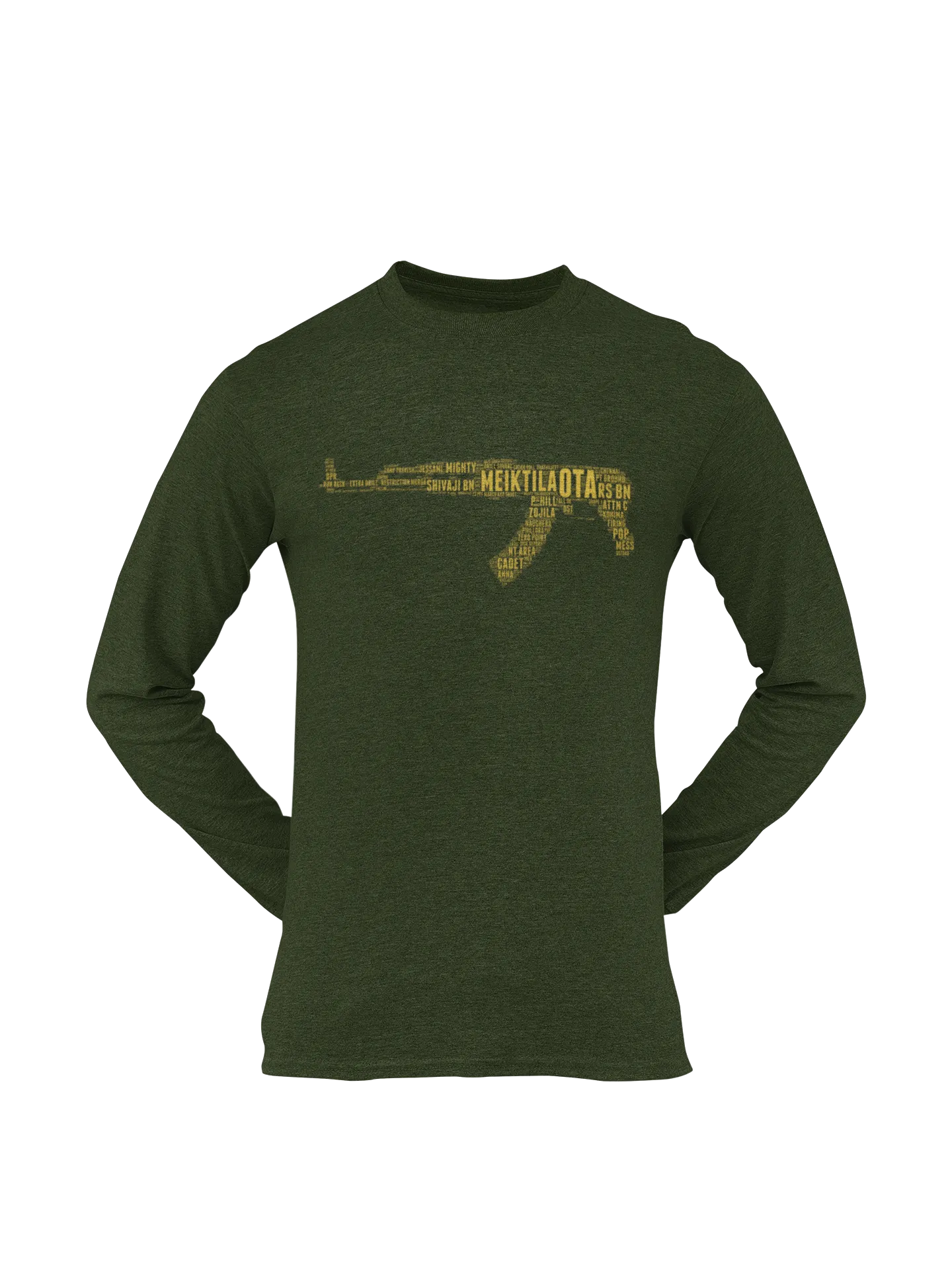 OTA T-shirt - Word Cloud Meiktila - AK-47 Folding Stock (Men)