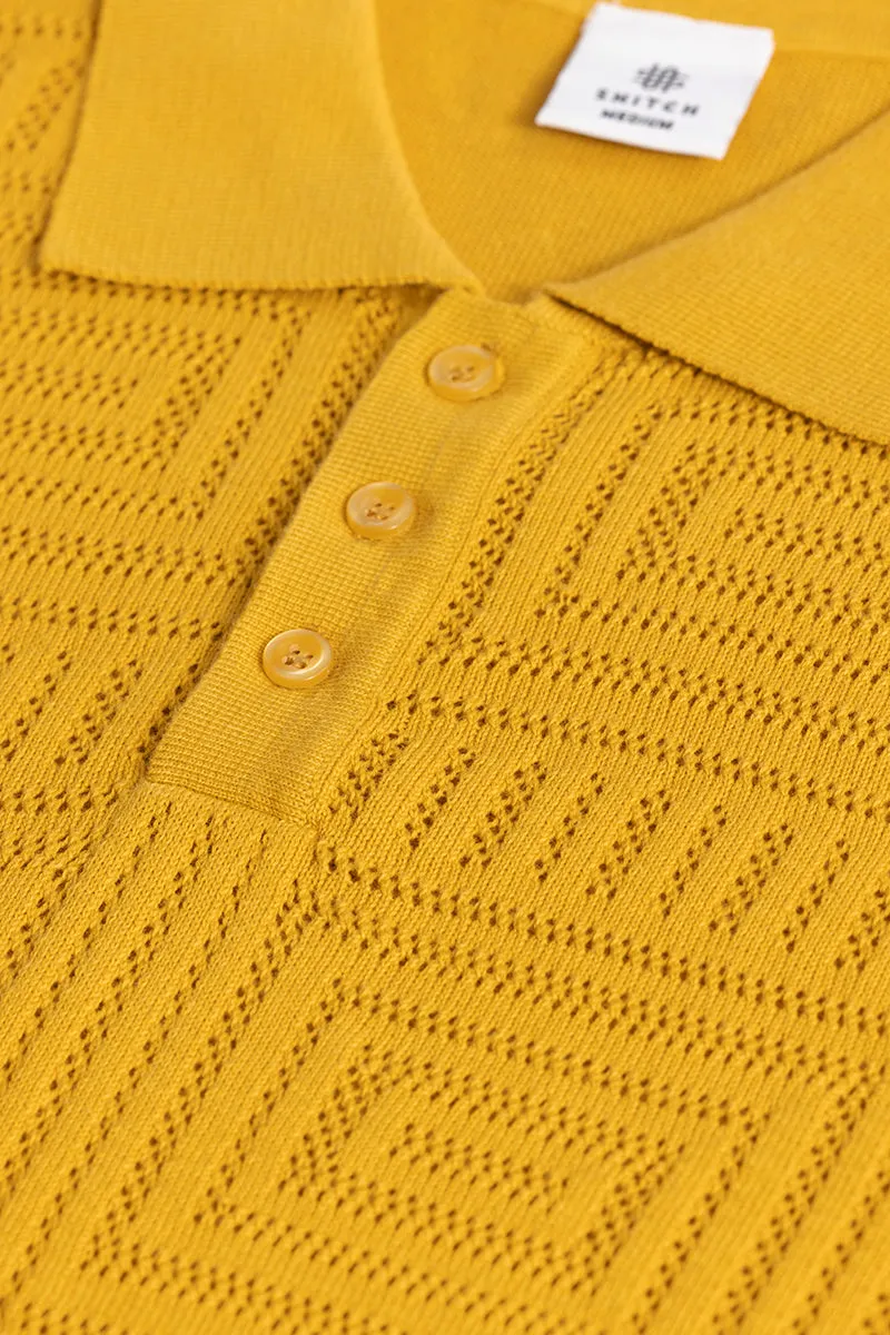 Puzzle Yellow Polo T-Shirt