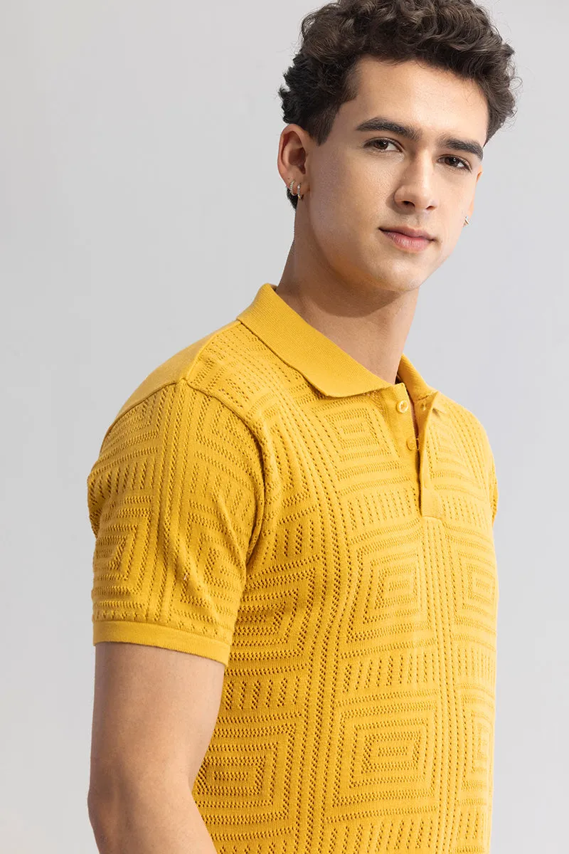 Puzzle Yellow Polo T-Shirt