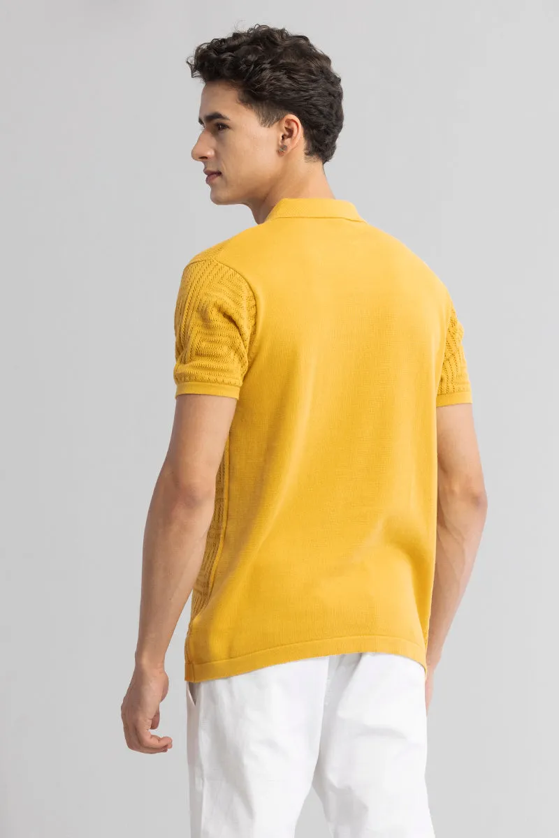 Puzzle Yellow Polo T-Shirt