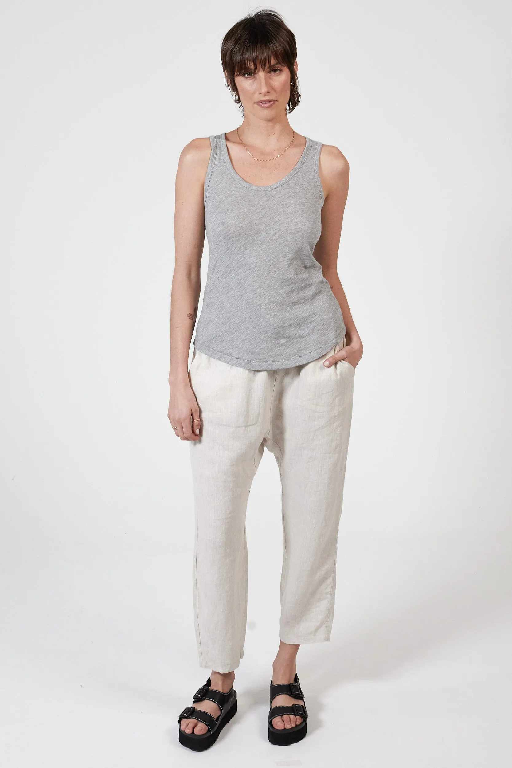 RAYNE SLUB TANK - GREY MARL