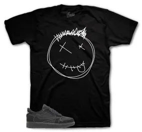 Retro 1 Black Phantom Shirt - Smiley - Black