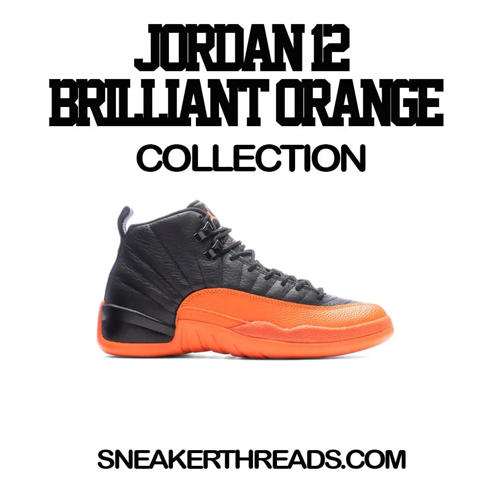 Retro 12 Brilliant Orange Shirt - Fresh Kicks - Black