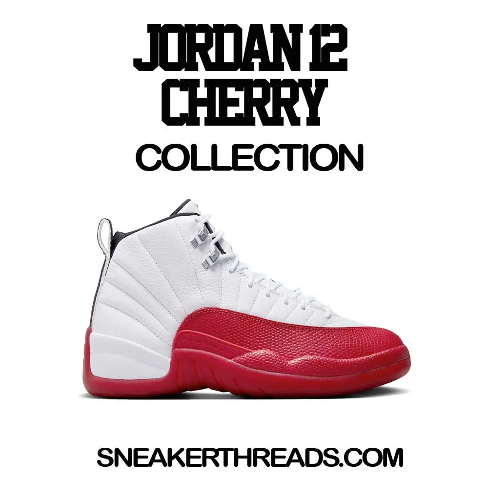 Retro 12 Cherry Shirt - Cherry Sole - Black