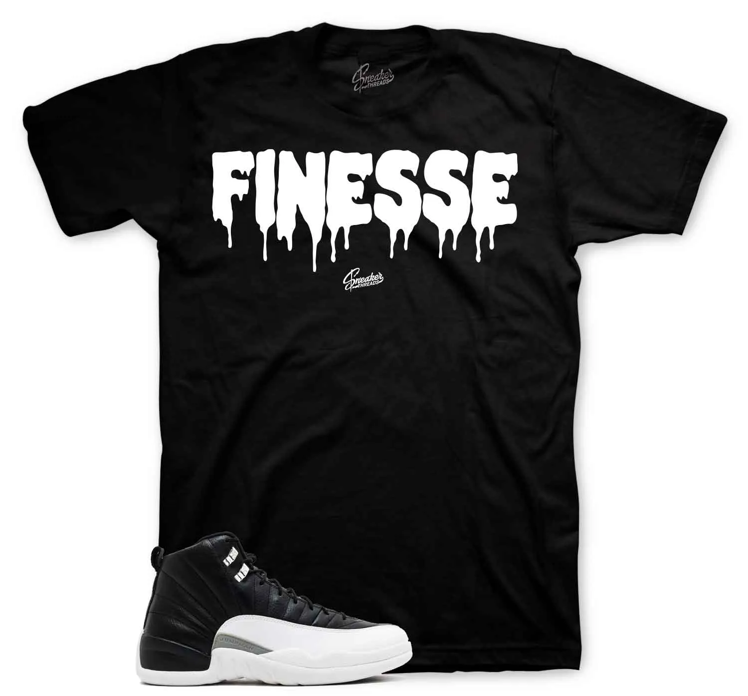 Retro 12 Playoff Shirt - Finesse - Black