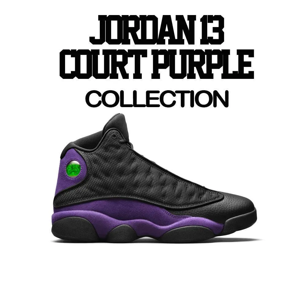 Retro 13 Court Purple Shirt - Everyday - Black