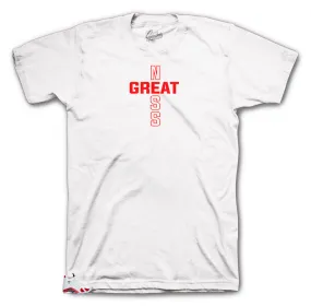 Retro 14 Candy Cane Shirt - Greatness Cross - White