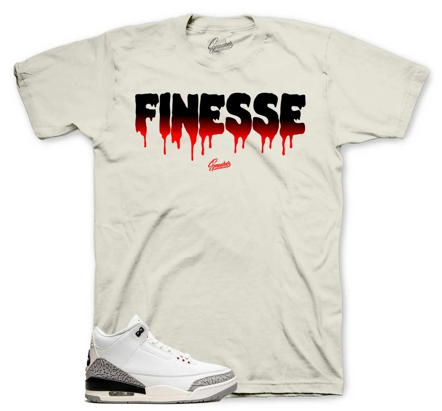 Retro 3 Reimagined White Cement Finesse Shirt