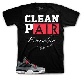 Retro 4 Infrared Shirt - Clean Pair - Black