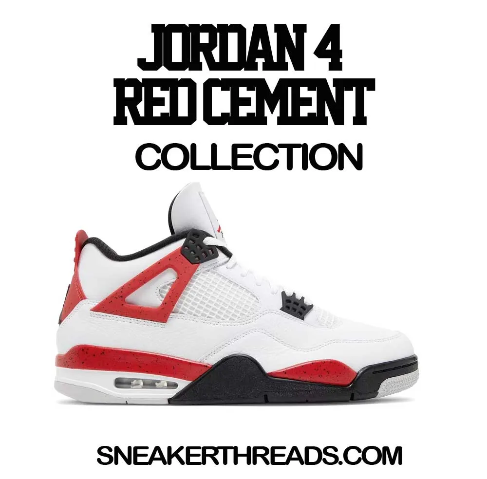 Retro 4 Red Cement Shirt - Frenemies - Black