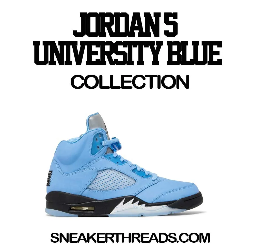 Retro 5 University Blue Shirt - Rolie Time - Black