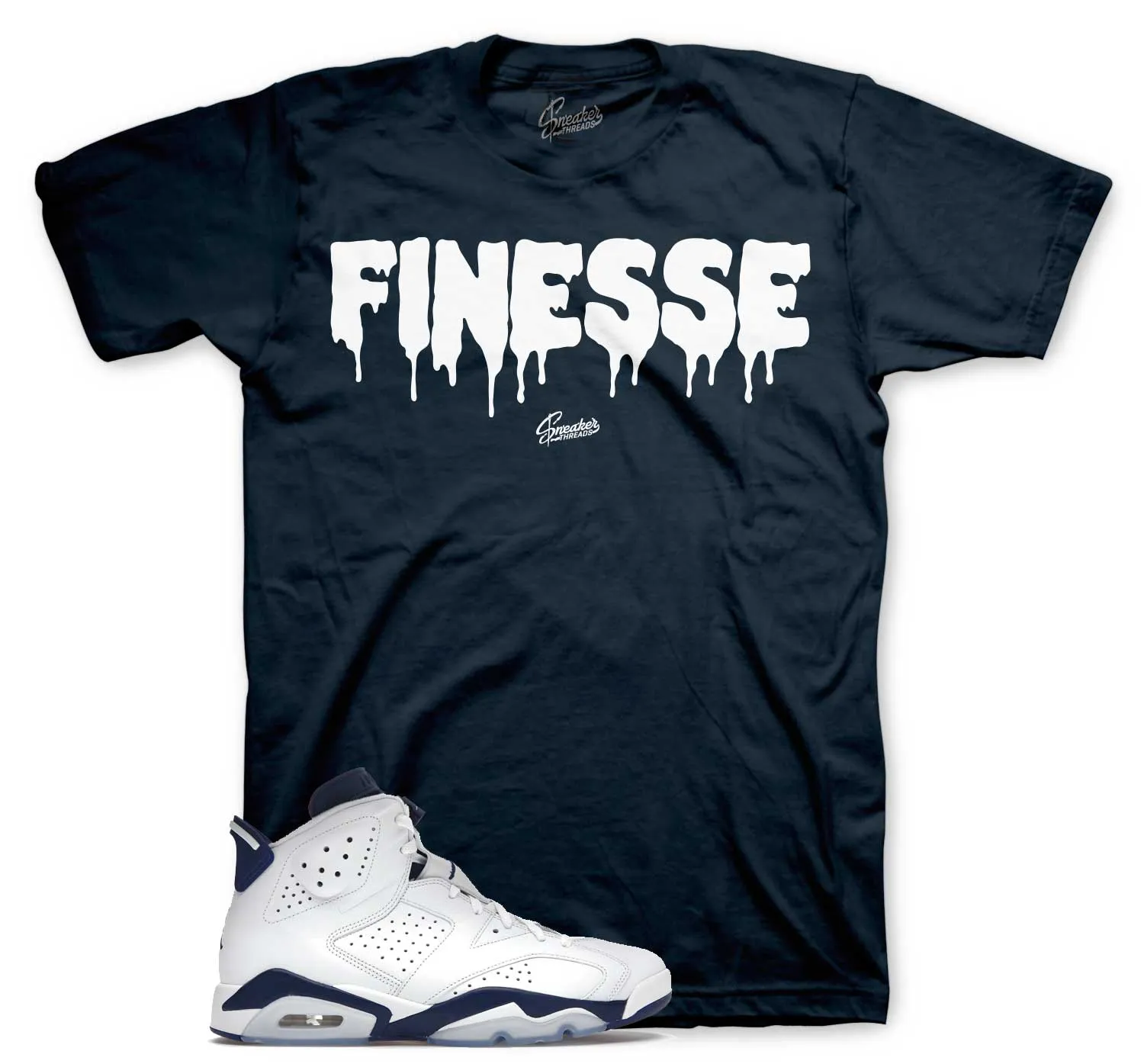 Retro 6 Midnight Navy Shirt - Finesse - Navy