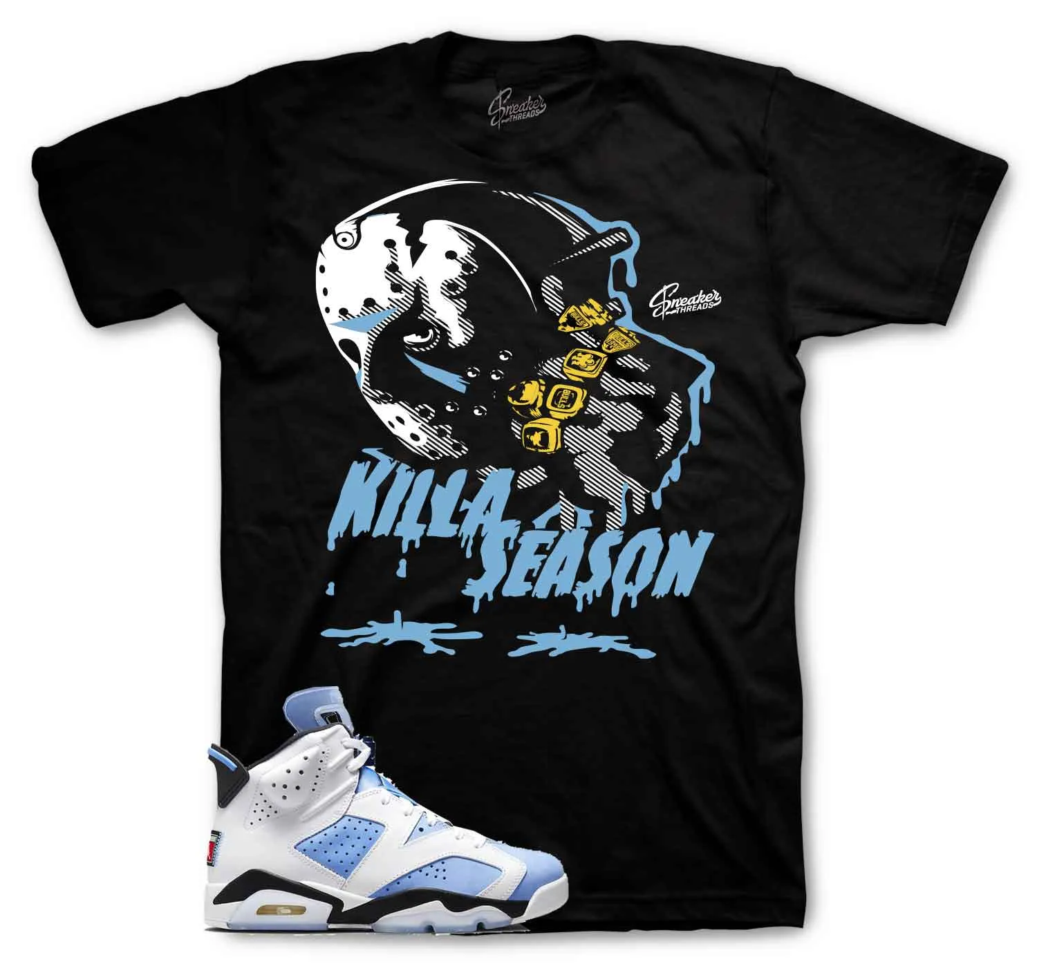 Retro 6 University Blue Killa Season Shirt