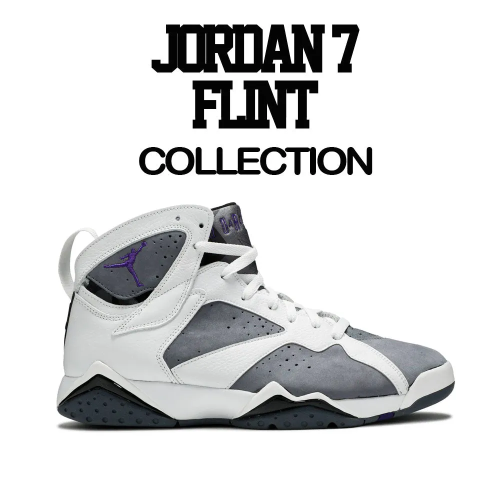 Retro 7 Flint Grey Shirt - Big Bic - White