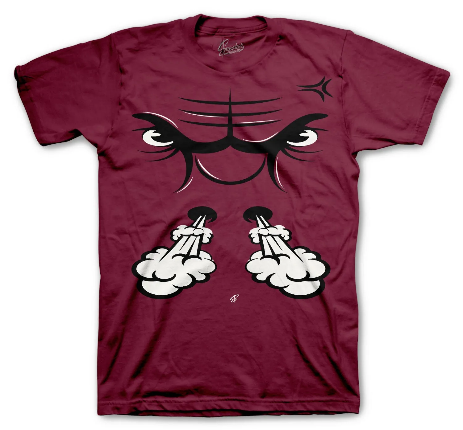 Retro 8 Burgundy Bullface Shirt