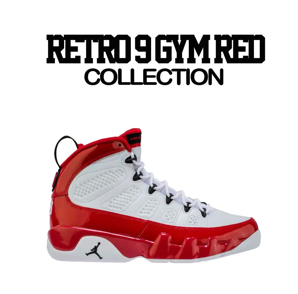 Retro 9 Gym Red Shirt - Sold Separately - White