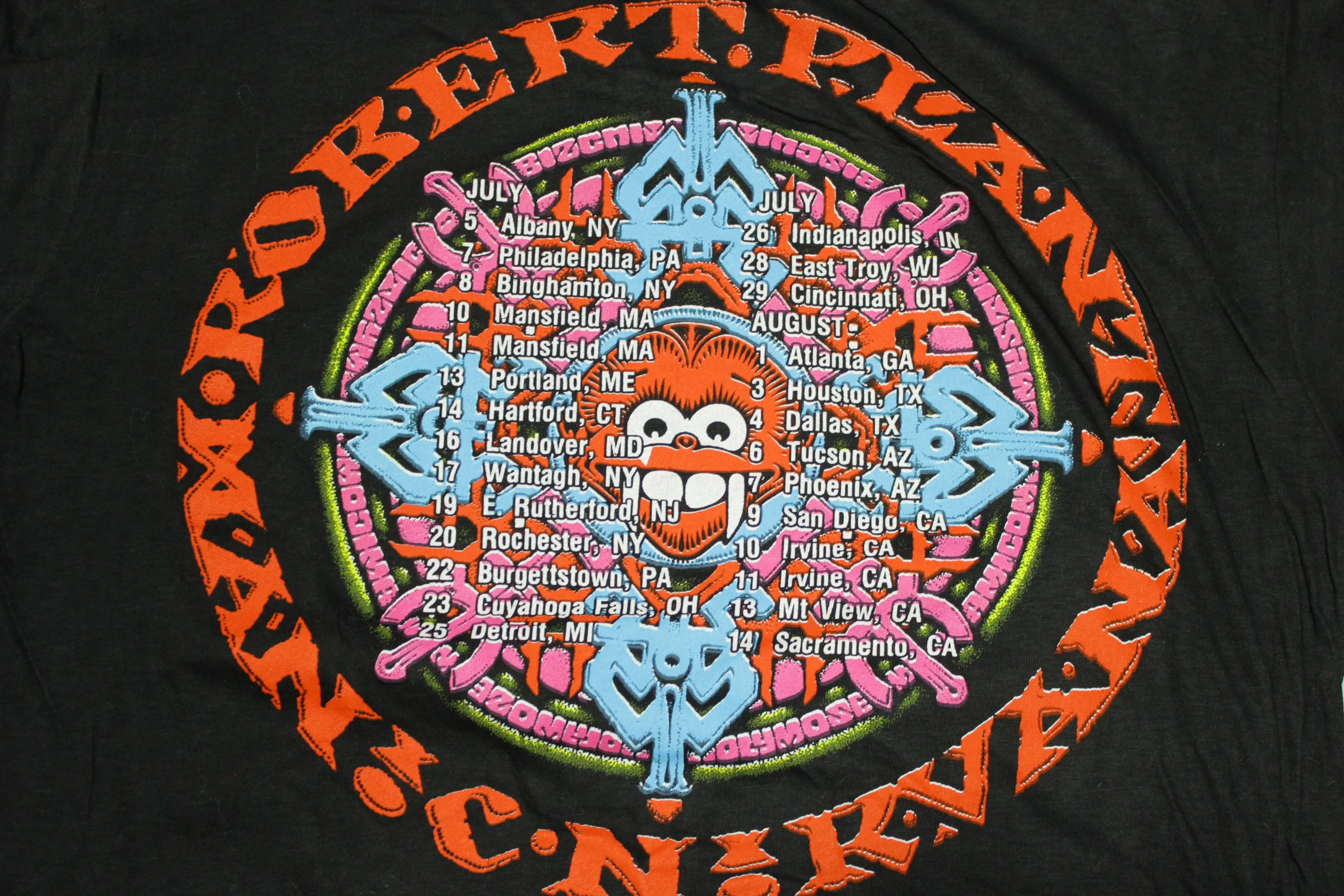 Robert Plant Led Zeppelin Manic Nirvana 1990 Vintage Tour T-Shirt