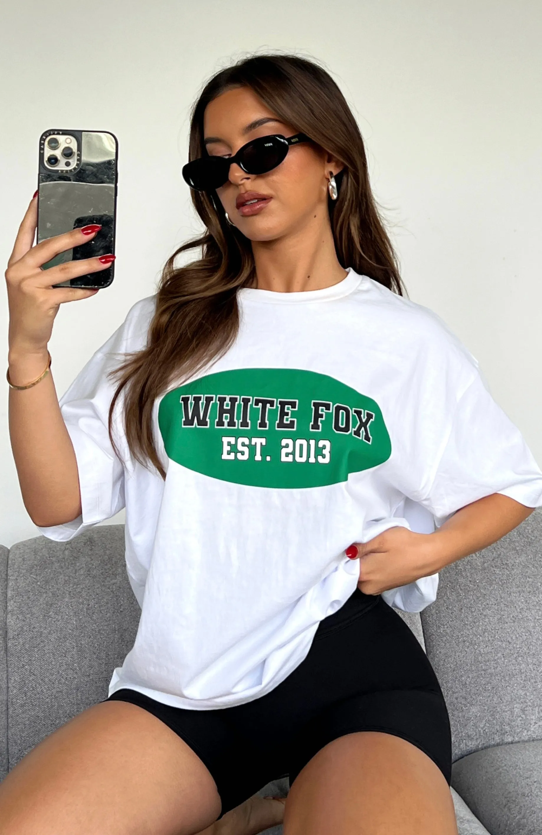 Running From You Oversized Tee White