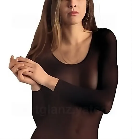 Sheer See-Through Shirt in Soft Nylon Pantyhose Fabric - Ultra-Lightweight & Breathable